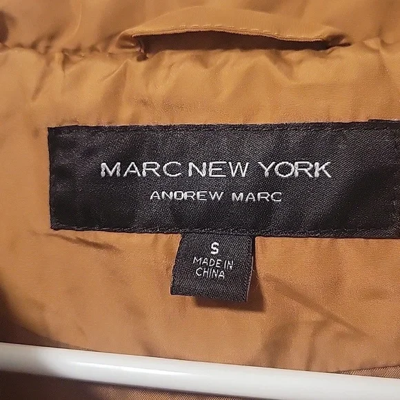 MARC NEW YORK Women's Tan Quilted Vest By Andrew Marc - Picture 10 of 10
